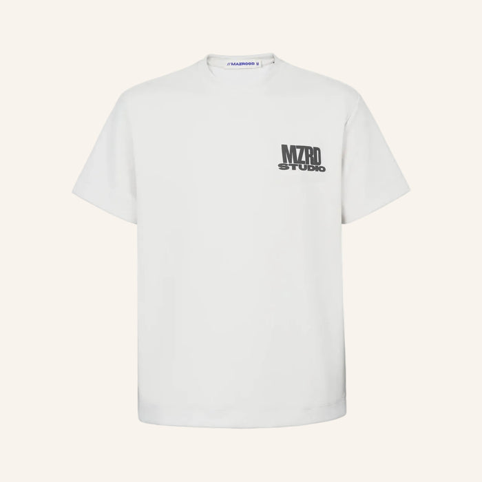 Mazrood Studio Puff Print Tee — Light Gray