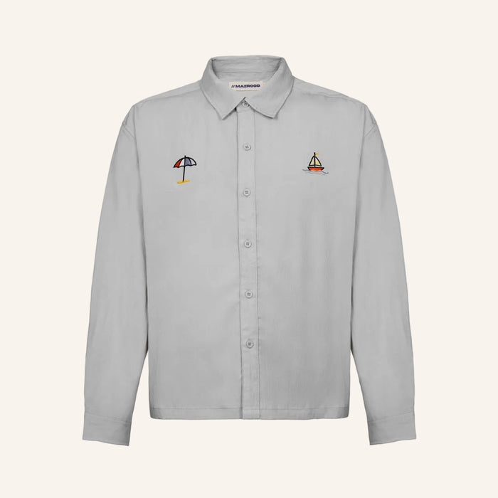 Mzrd Tencel Shirt B — Light Gray