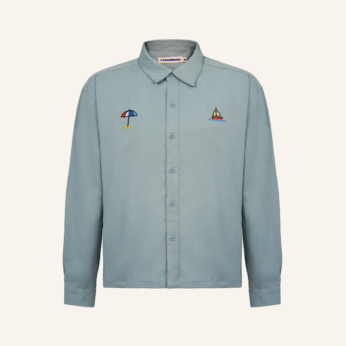 Mzrd Tencel Shirt B — Light Blue