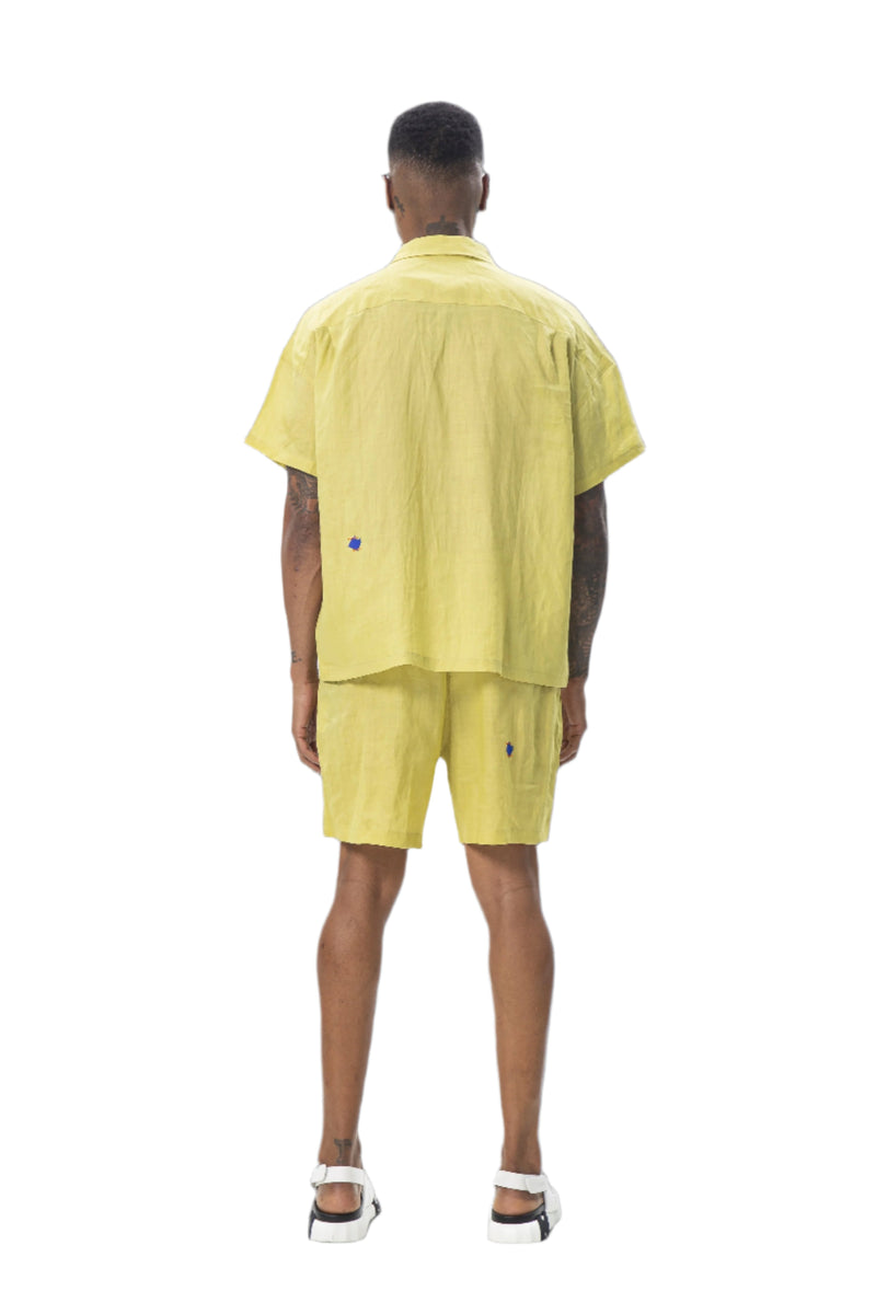 Linen Short Sleeve Shirt & Shorts Set