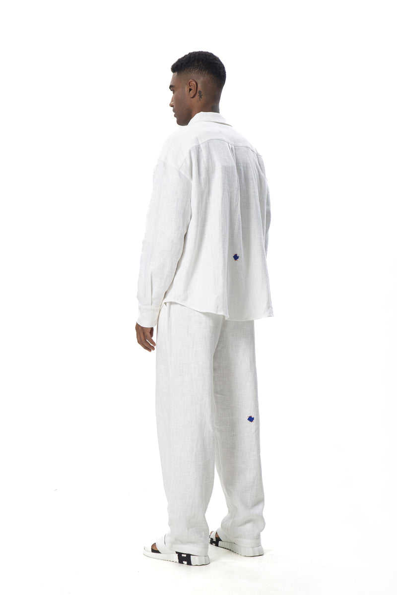 Linen Long Sleeve Shirt & Pants Set