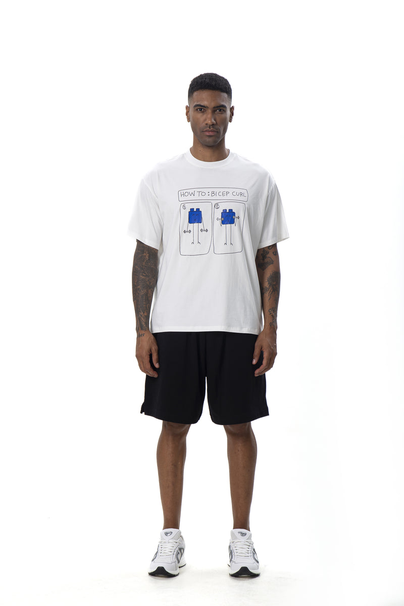 White How To: Bicep Curl T-Shirt