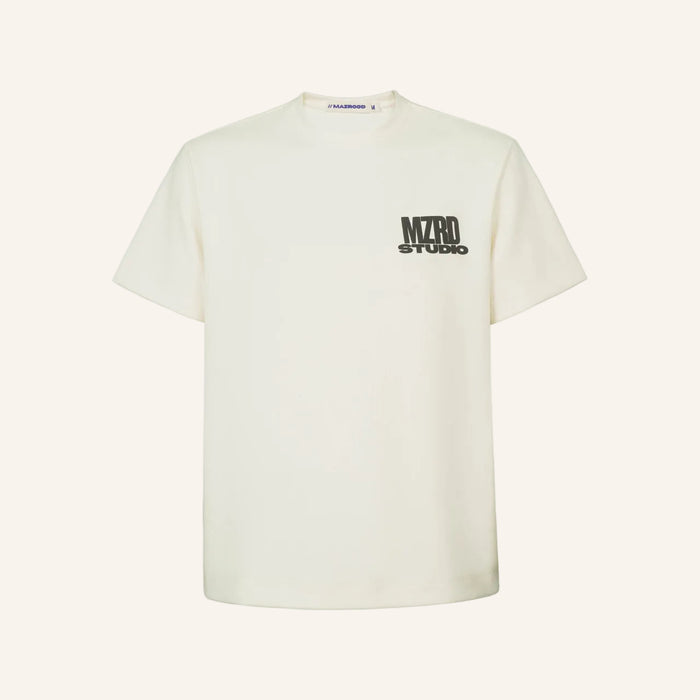 Mazrood Studio Puff Print Tee — Off-White