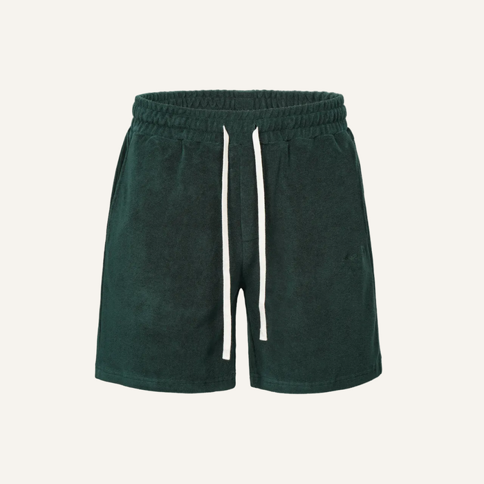 Mzrd Terry Towel Shorts — Army Green
