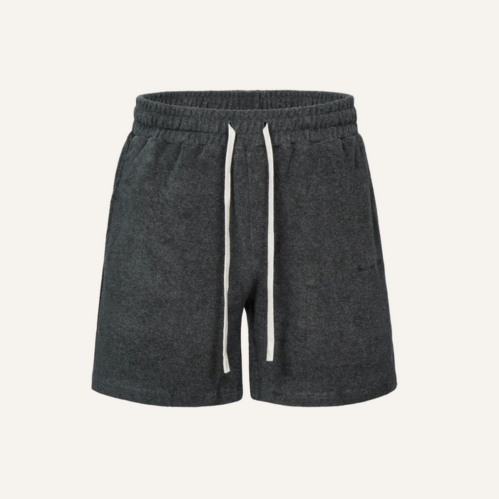 Mzrd Terry Towel Shorts — Light Gray