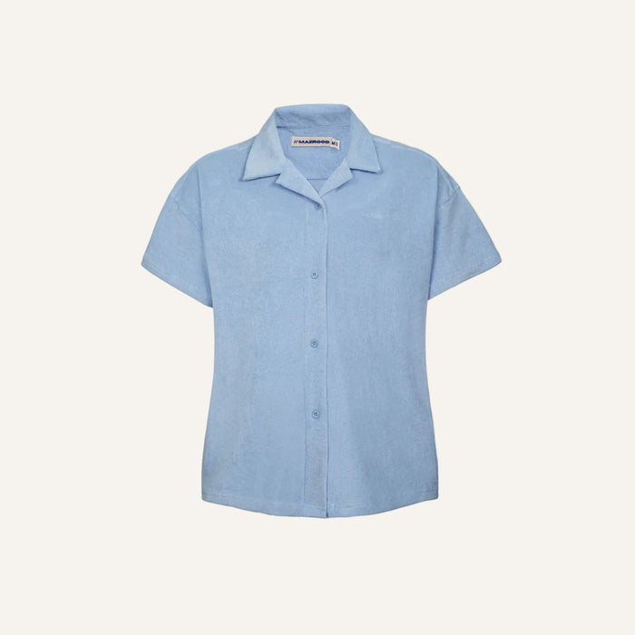 Mzrd Women's Terry Towel Shirt — Light Blue