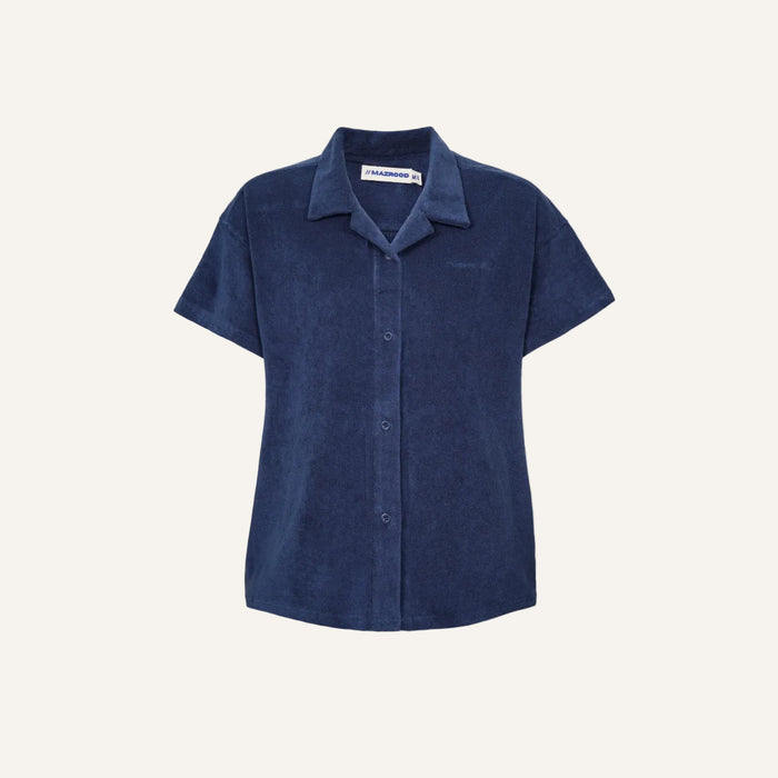 Mzrd Women's Terry Towel Shirt — Navy