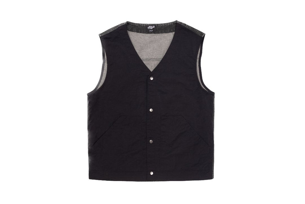 Denim Nylon Vest - Mazrood