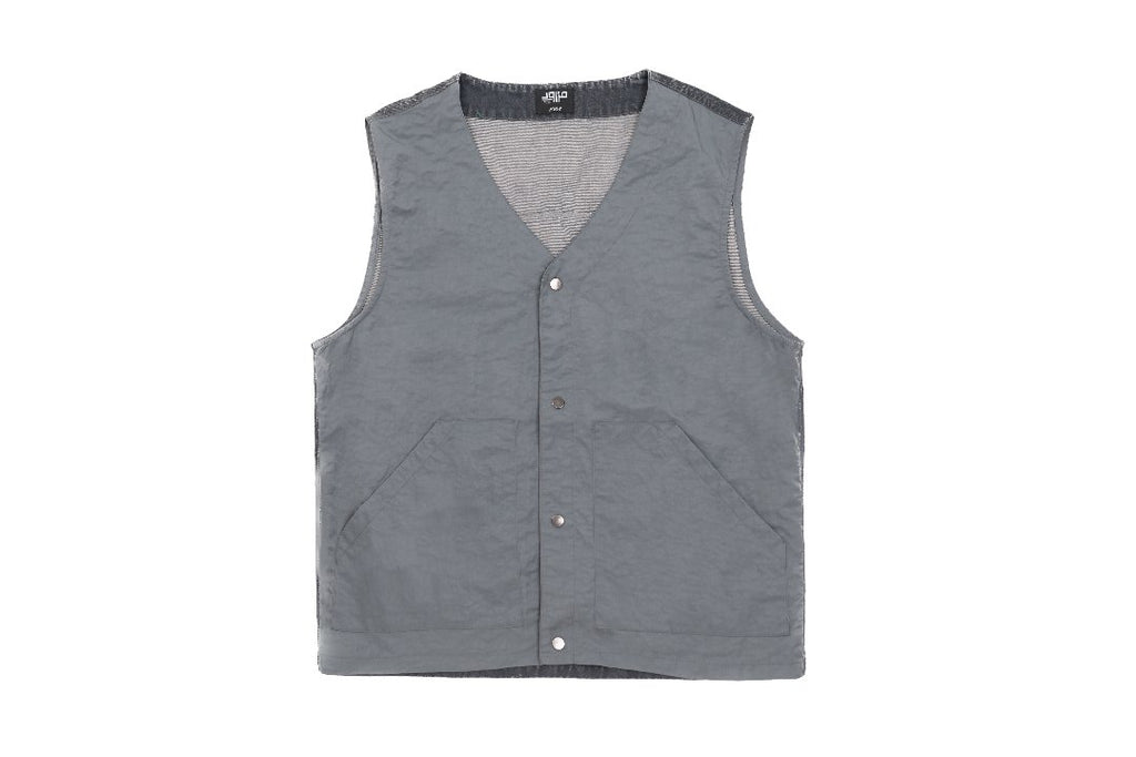 Denim Nylon Vest - Mazrood