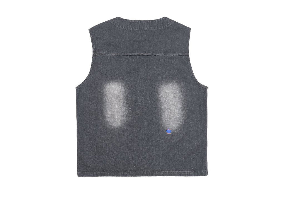 Denim Nylon Vest - Mazrood