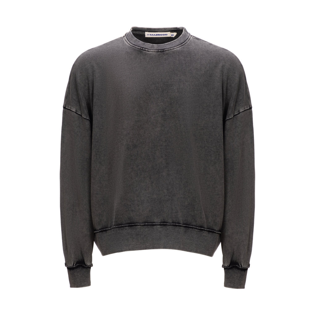 Long Sleeve Washed Sweater - Mazrood