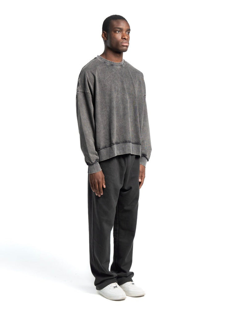 Long Sleeve Washed Sweater - Mazrood