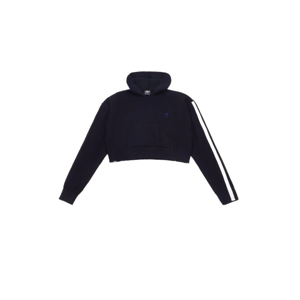 Wool Cropped Hoodie - Mazrood