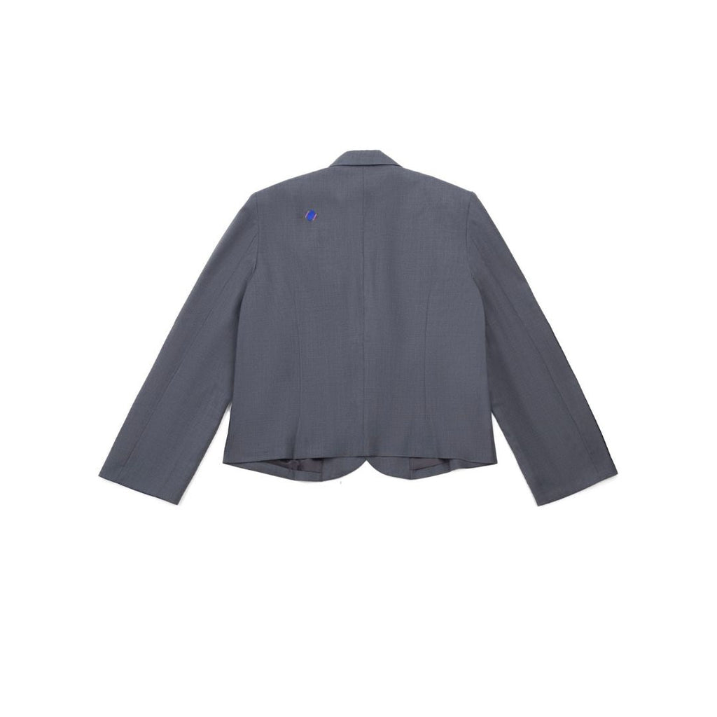 Wool Long Sleeve Blazer - Mazrood