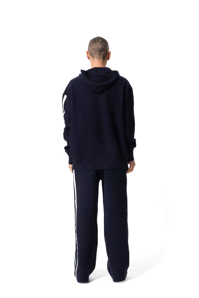 Wool Side Stripe Hoodie - Mazrood