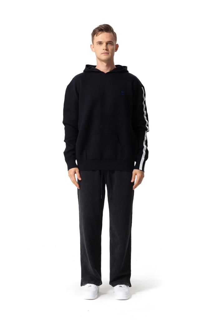 Wool Side Stripe Hoodie - Mazrood