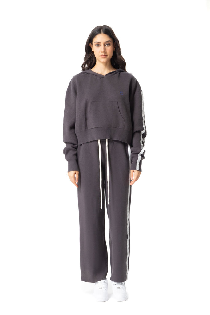 Wool Side Stripe Pants - Mazrood