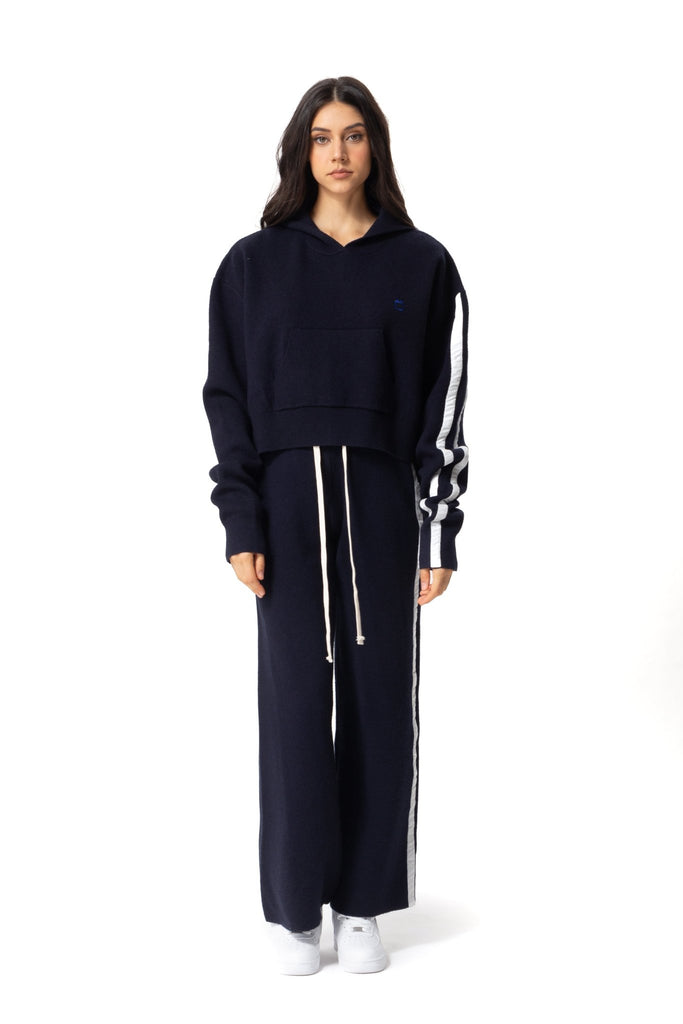 Wool Side Stripe Pants - Mazrood