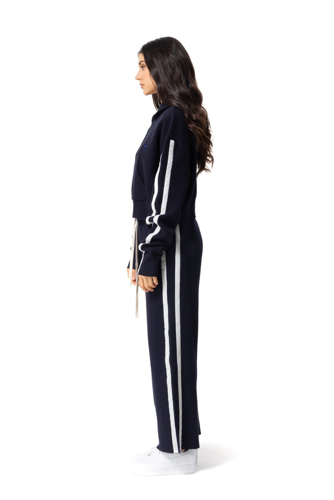 Wool Side Stripe Pants - Mazrood