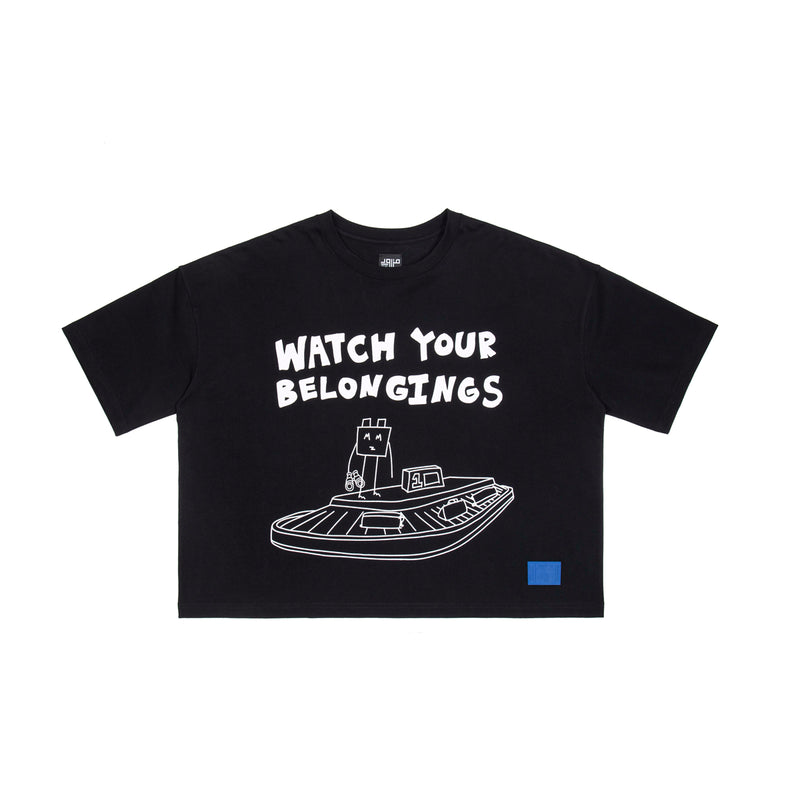 Watch Your Belongings Cropped T-Shirt