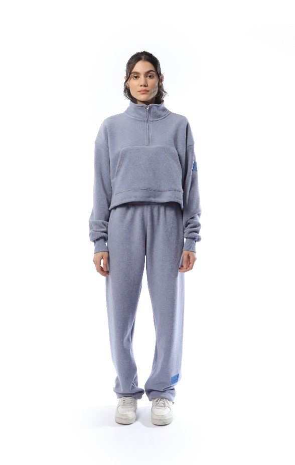 Cropped Half zip Polar Fleece
